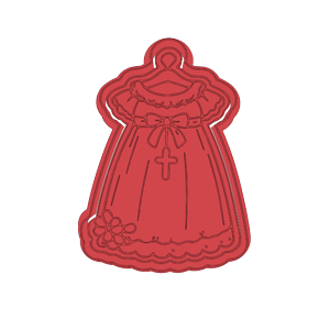 Baptism Dress Cookie Cutter