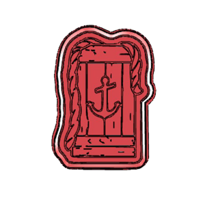 Rustic Beach Door Cookie Cutter