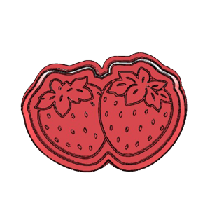 Double Strawberry Cookie Cutter