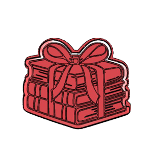 Gift Wrapped Book Stack Cookie Cutter