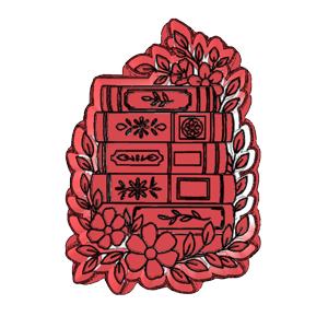 Floral Vintage Book Stack Cookie Cutter