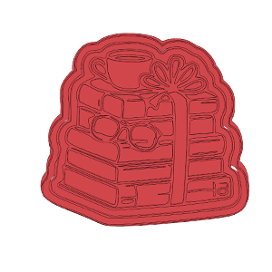 Gift Wrapped Books Cookie Cutter