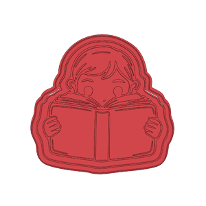 Girl Reading Cookie Cutter