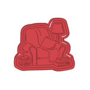 Cozy Reading Chair Cookie Cutter