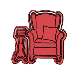 Cozy Reading Chair Cookie Cutter
