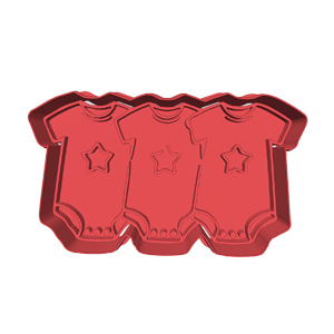 Triplet Baby Grow Cookie Cutter