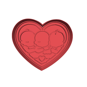 Triplet Heart Cookie Cutter