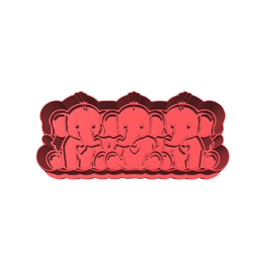 Three Elephants Cookie Cutter