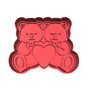 Twin Bear Love Cookie Cutter
