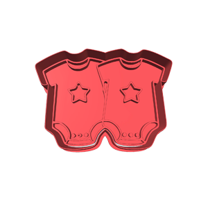 Twin Star Romper Cookie Cutter