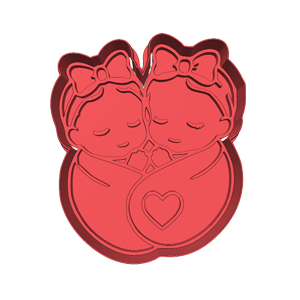 Twin Girls Cookie Cutter