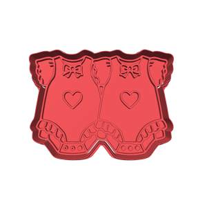 Twin Girls Romper Cookie Cutter