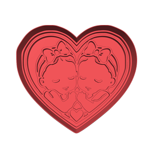 Twin Girl Love Cookie Cutter