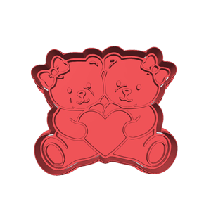 Twin Girly Bears Cookie Cutter