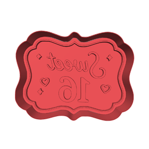 Sweet 16 Cookie Cutter
