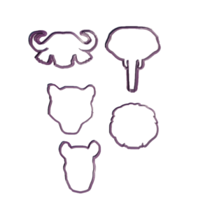 Big 5 Animal Head Cookie Cutter Set