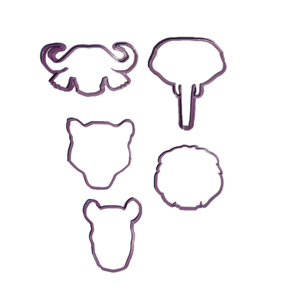 Big 5 Animal Head Cookie Cutter Set