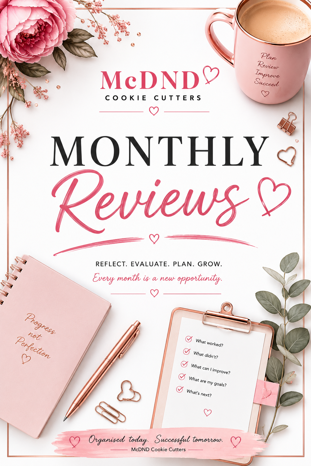 Monthly Reviews Worksheet for Home Bakers