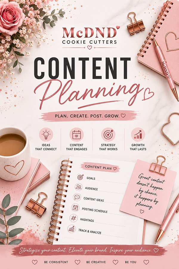 Content Planning Worksheet for Home Bakers