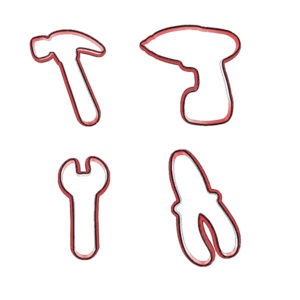 DIY Tools Cookie Cutter Set (4 Piece)