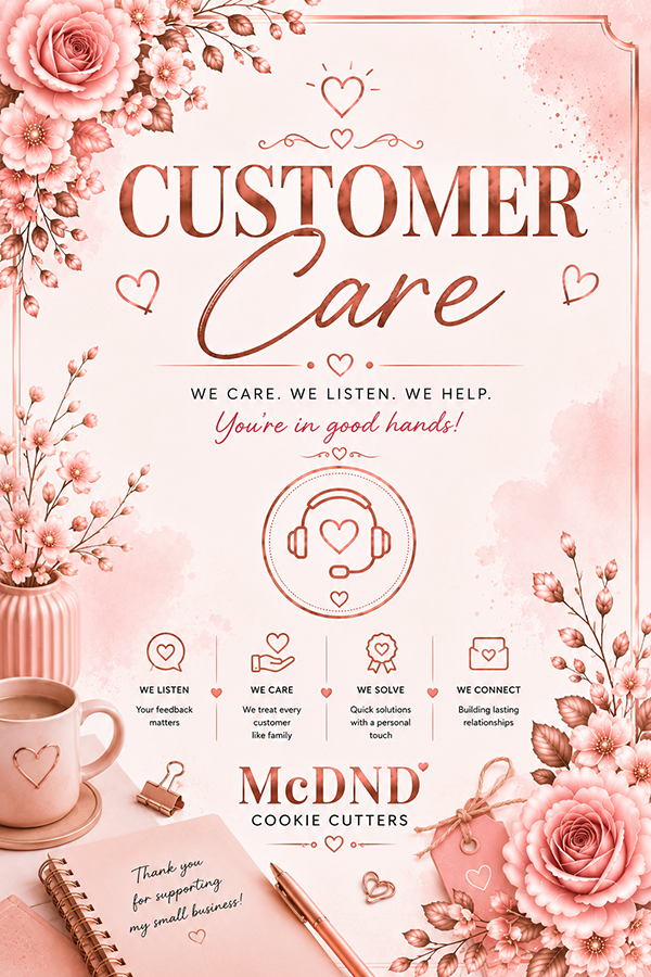Customer Care Worksheet for Home Bakers