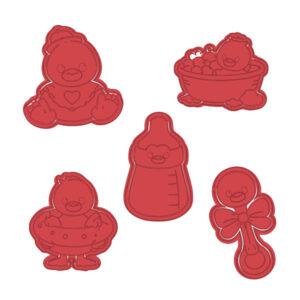 Duckling Baby Shower Cookie Cutter Set (5 Piece)