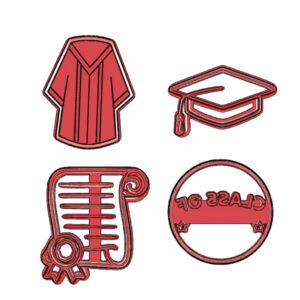 Graduation Cookie Cutter Set (4 Piece)