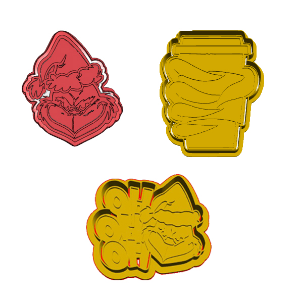 Christmas Mean Green Cookie Cutter Set (3 Piece)