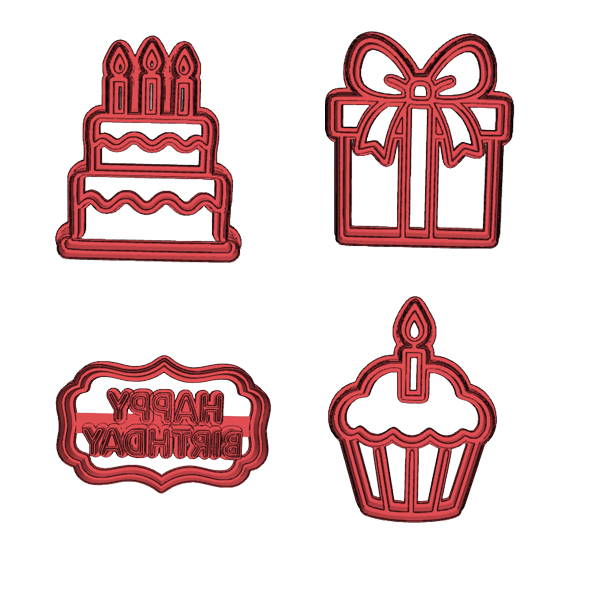 Birthday Cookie Cutter Set (4 Piece)