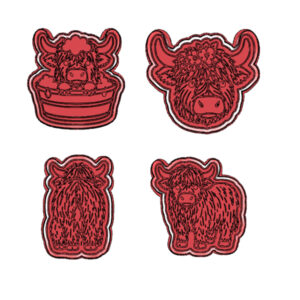 Highland Cow Cookie Cutter Set (4 Piece)