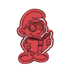 Brainy Smurf With Book Cookie Cutter