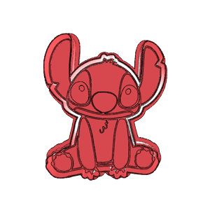 Stitch Sitting Cookie Cutter