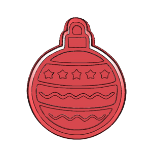Striped Bauble Cookie Cutter