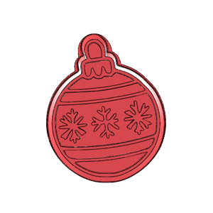 Round Snowflake Bauble Cookie Cutter
