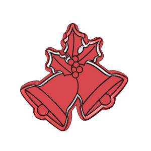 Bells with Mistletoe Cookie Cutter