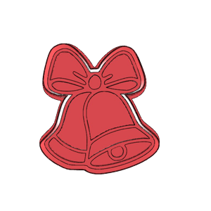 Bells with Bow Cookie Cutter