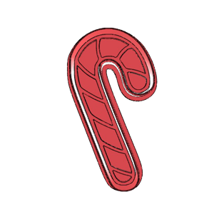 Candy Cane Cookie Cutter