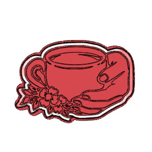 Coffee Cup in Hands Cookie Cutter