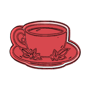 Floral Tea Cup Cookie Cutter
