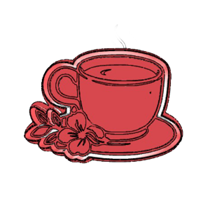 Coffee Cup with Hibiscus Cookie Cutter