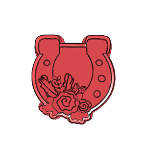 Floral Horse Shoe Cookie Cutter