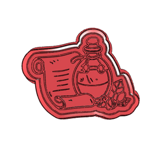 Magic Potion Scroll Cookie Cutter