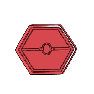 Hexagon Engagement Plaque Cookie Cutter