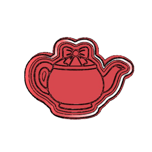 Teapot with Bow Cookie Cutter