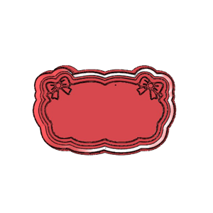 Bow Plaque Cookie Cutter