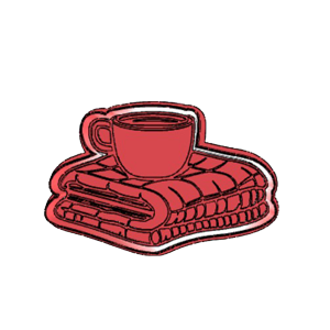 Blanket with Coffee Cookie Cutter