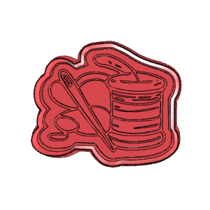 Needle and Thread Cookie Cutter