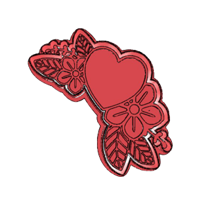 Floral Heart Cookie Cutter