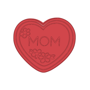 Mom Heart Cookie Cutter