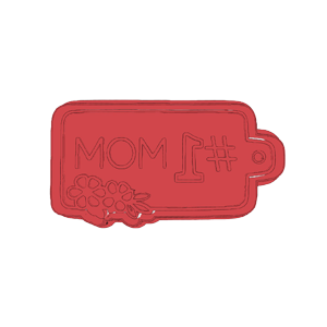 Nr 1 Mom Tag Cookie Cutter
